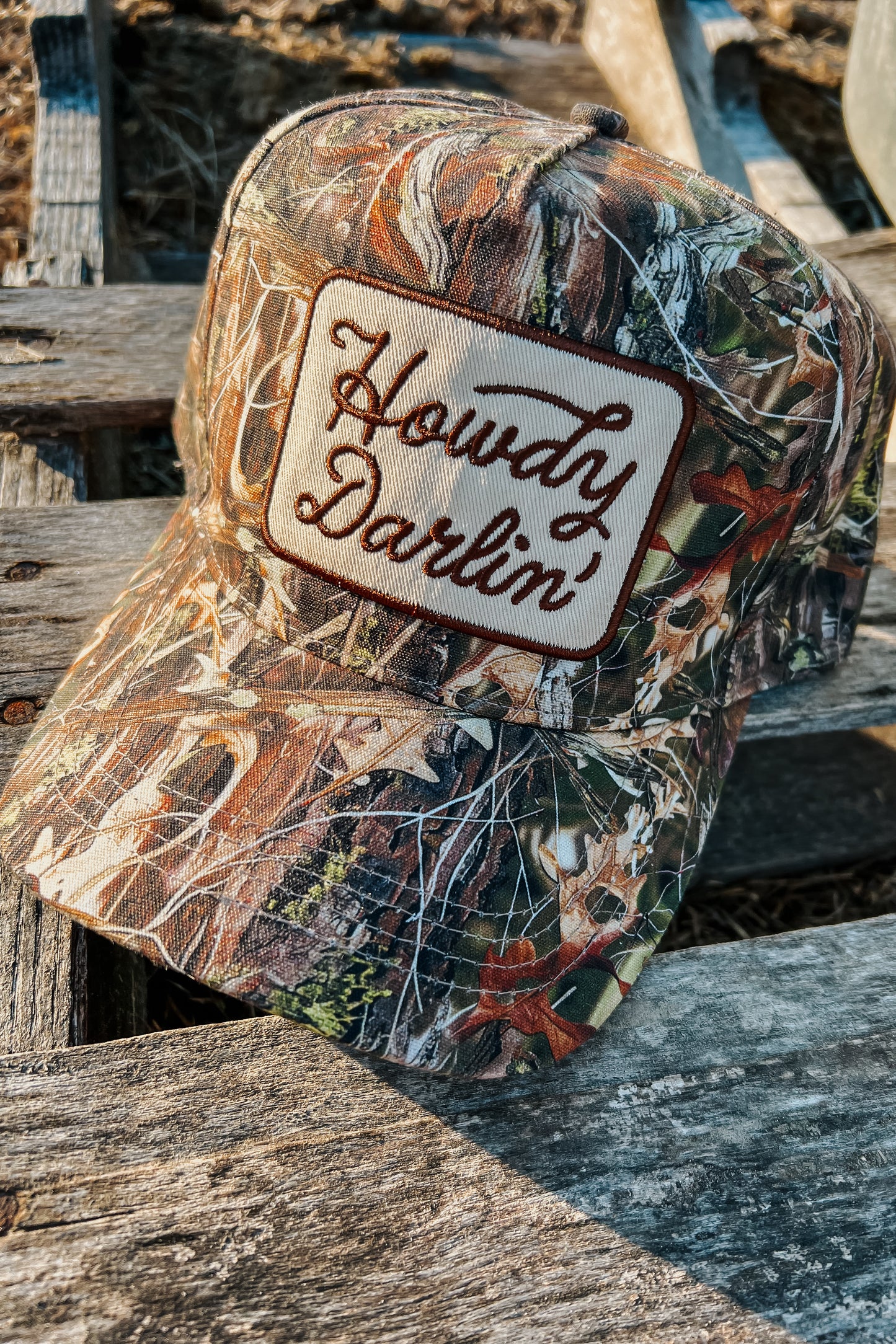 Howdy Darlin’ Trucker Hat | Dark Camo