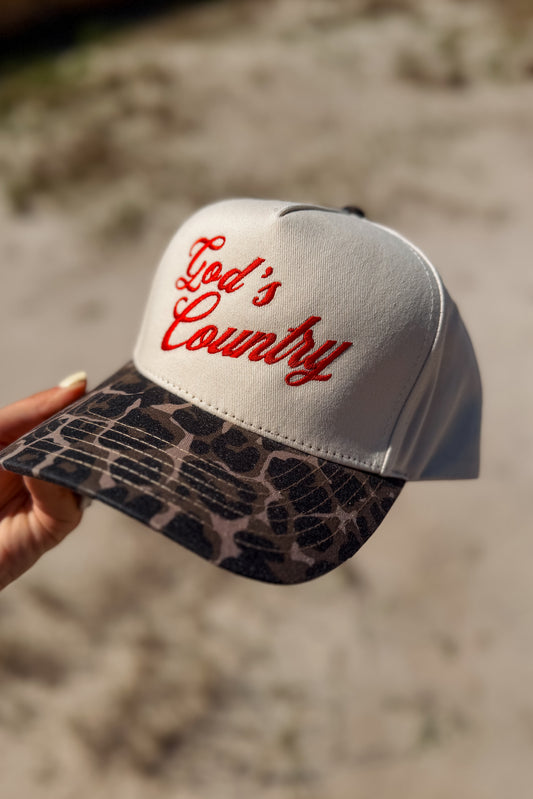 God's Country Leopard Trucker Hat