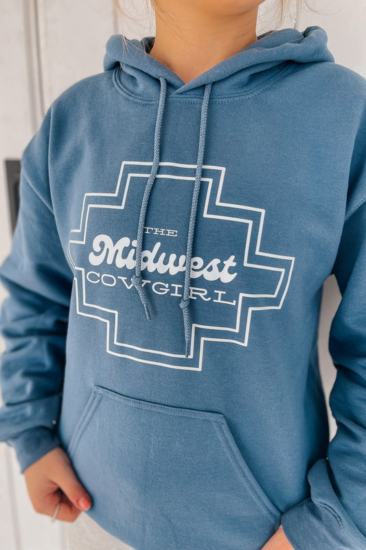 Midwest Cowgirl Hoodie | Indigo Blue