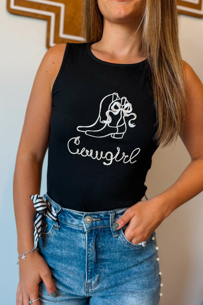 Cowgirl Boot Tank Top