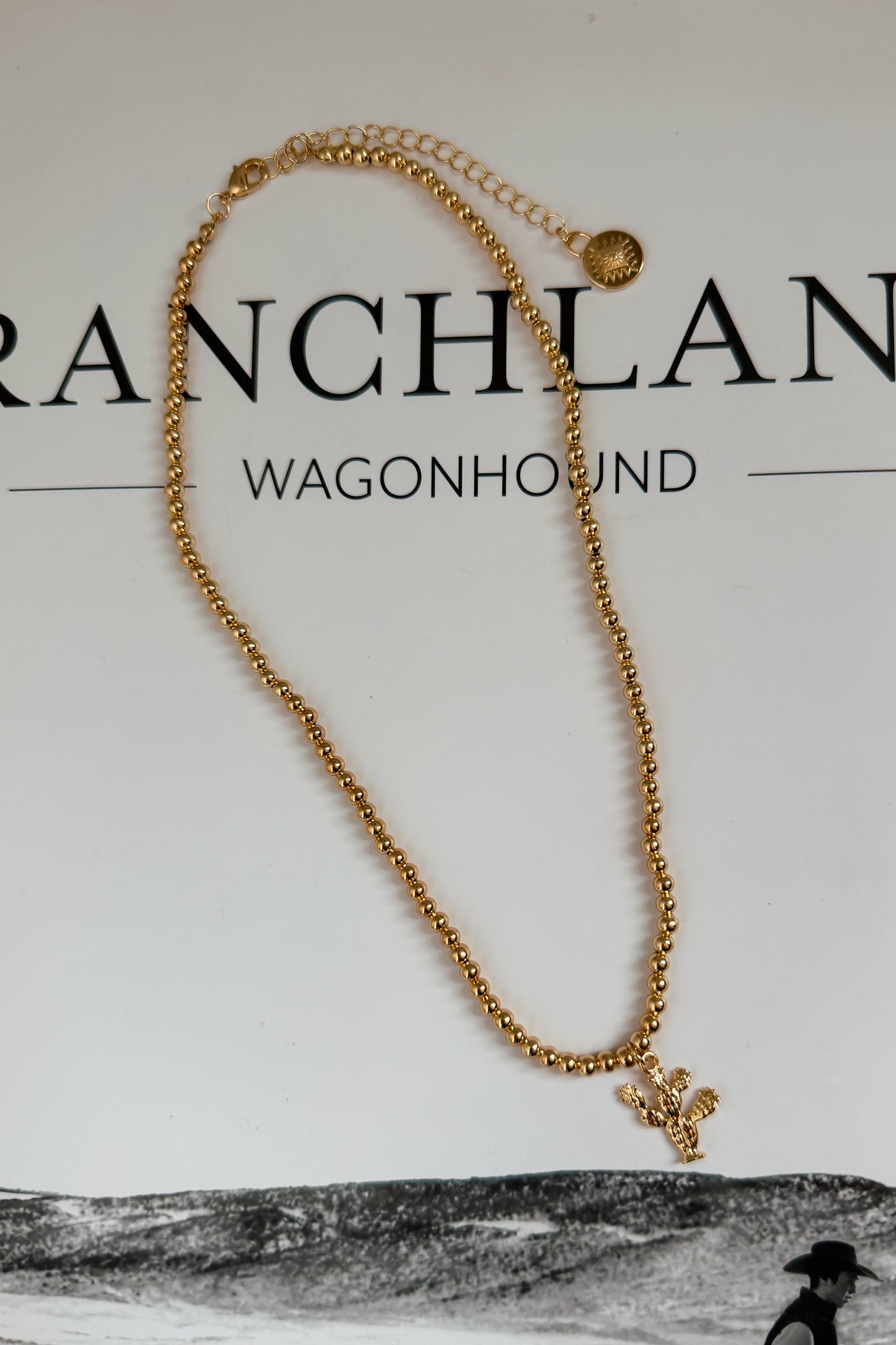 Prickly Pear Charm Necklace | Gold