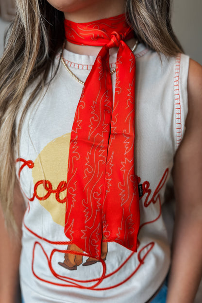 Boot Stitch Scarf | Red
