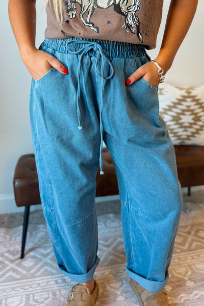 The Emmy Barrel Drawstring Pants