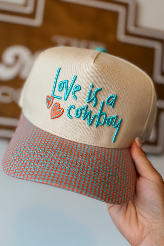 Love Is A Cowboy Canvas Cap