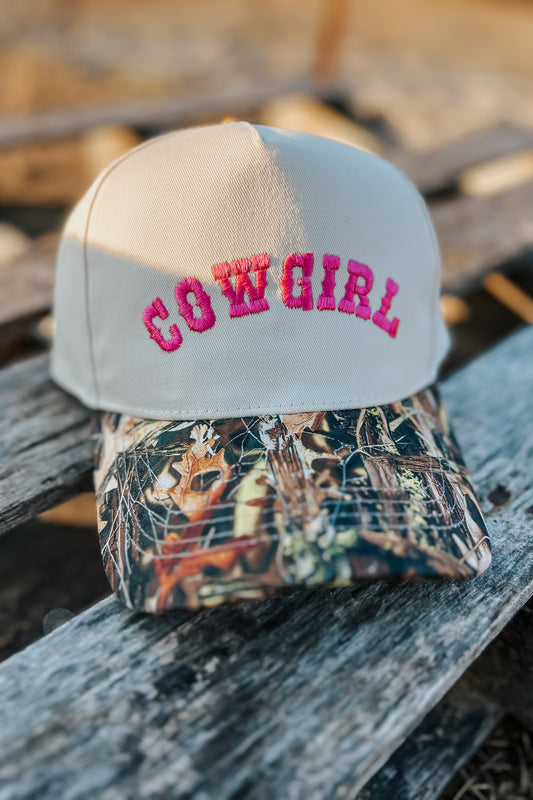 Cowgirl Camo Trucker Hat | Pink