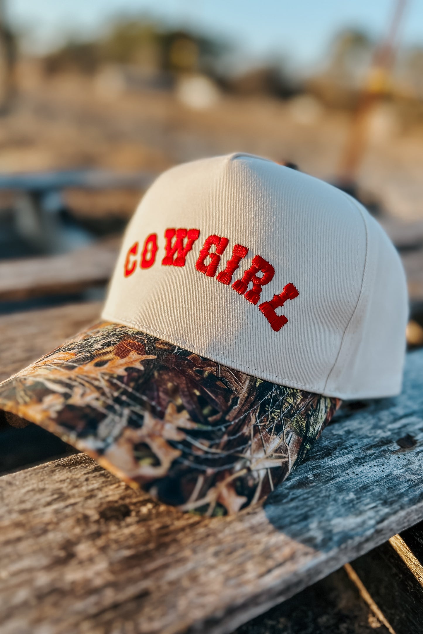 Cowgirl Camo Trucker Hat | Red