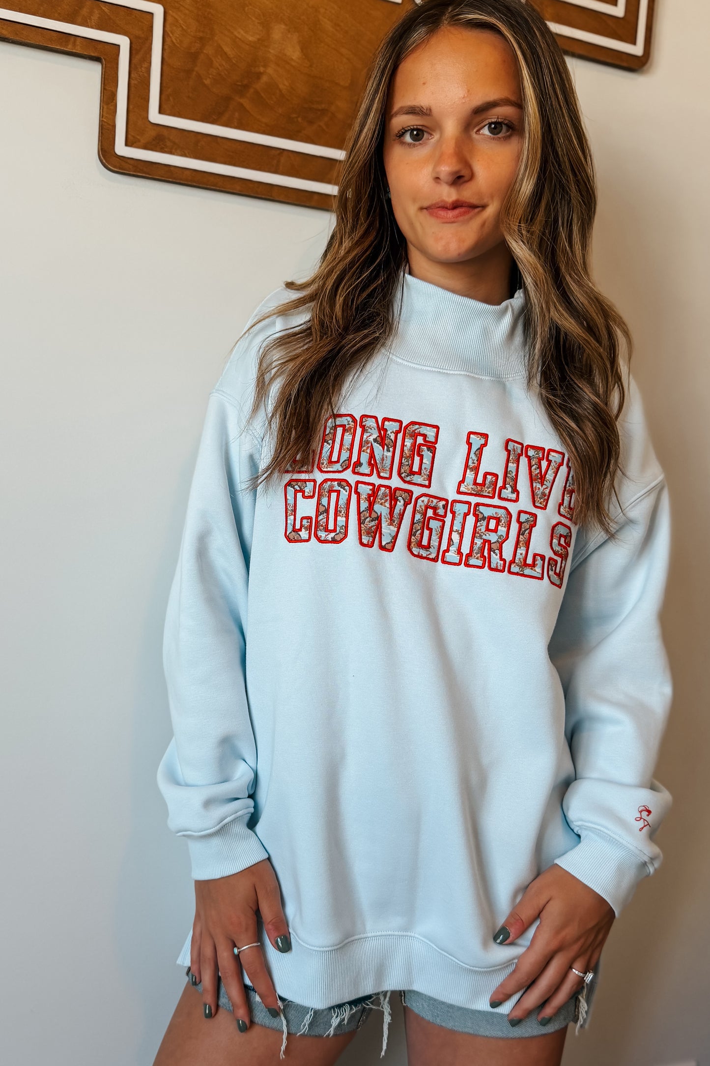 Long Live Cowgirls Mock Neck Sweatshirt