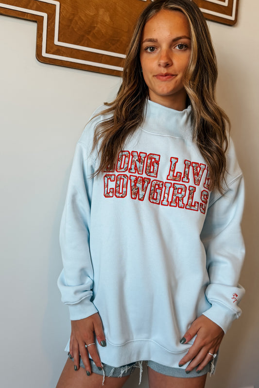 Long Live Cowgirls Mock Neck Sweatshirt