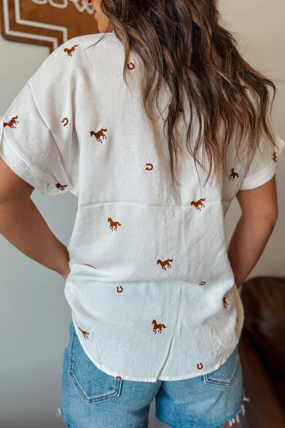 The Wild & Lucky Brown Blouse