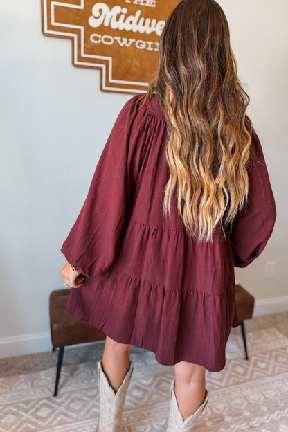 Burgundy Belle Dress