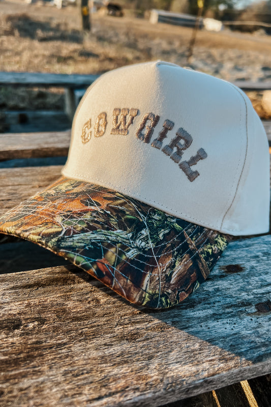 Cowgirl Camo Trucker Hat | Steel