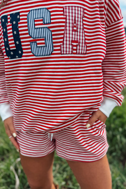 USA Red Stripes Set