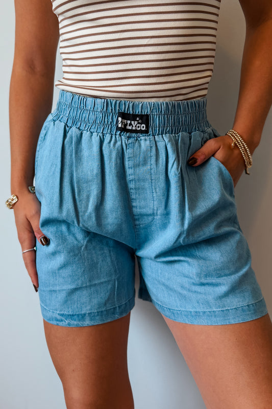 Light Denim Dally Shorts