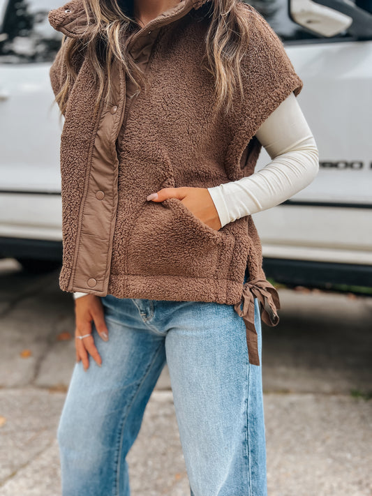 Brown Teddy Vest