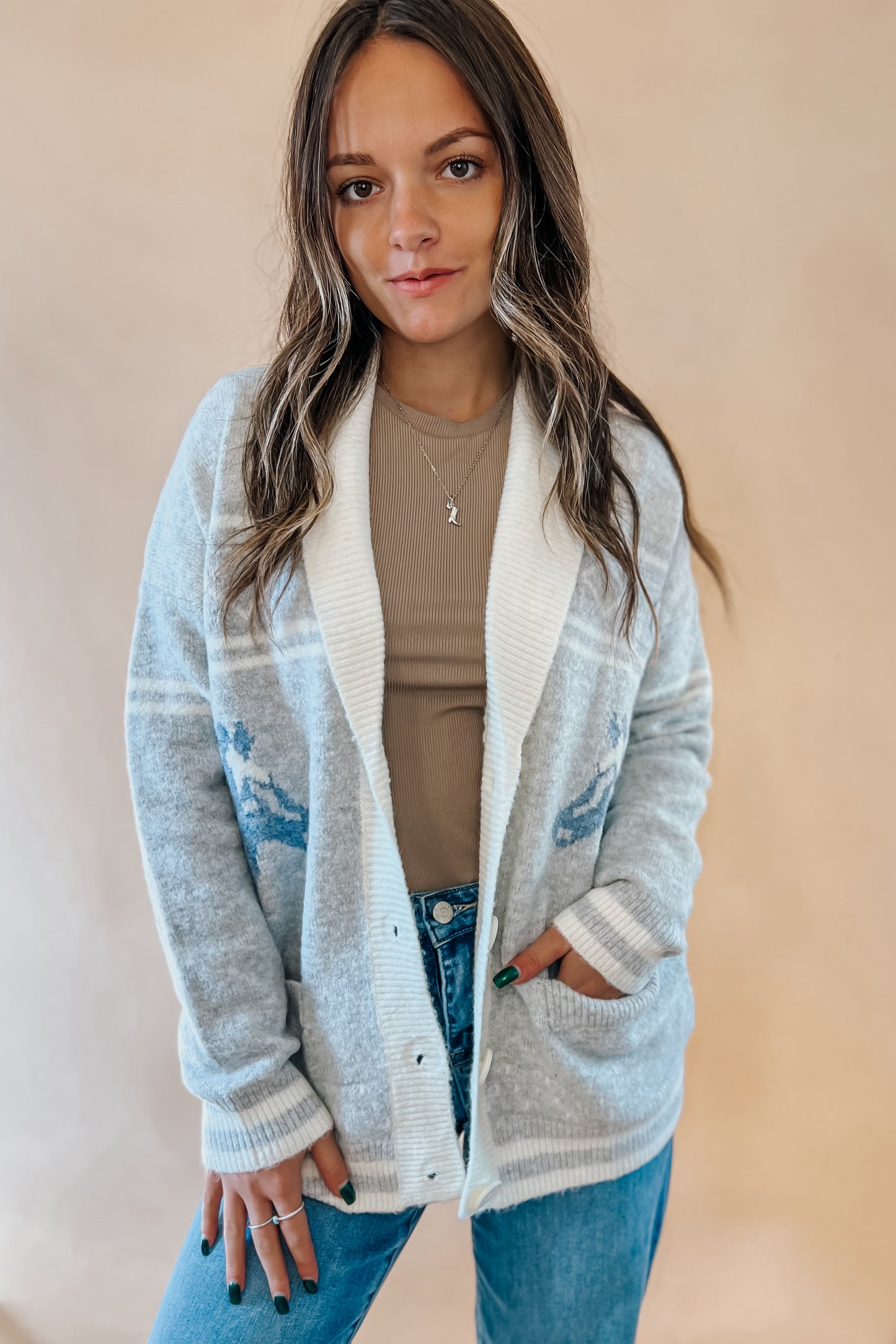 Grey Horse Cardigan