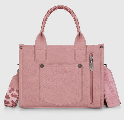 Wrangler Leopard Tote/Crossbody Bag | Pink