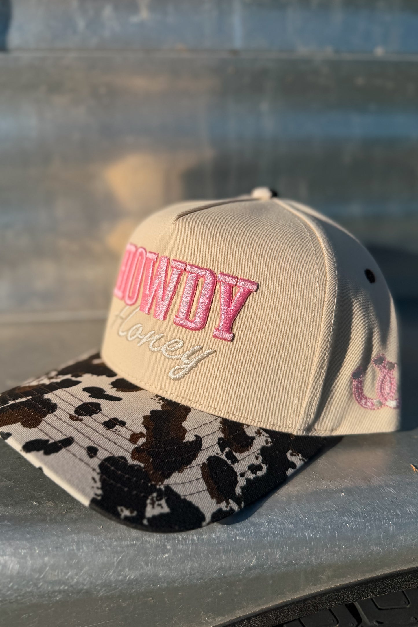 Howdy Honey Hat | Cowprint