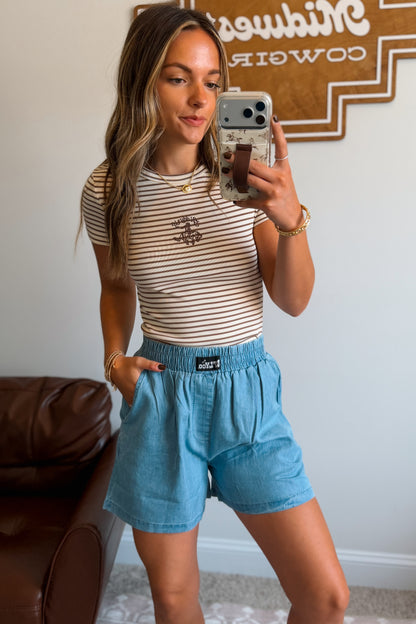 Light Denim Dally Shorts