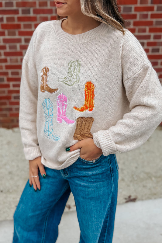 Bonnie Cowgirl Boots Sweater