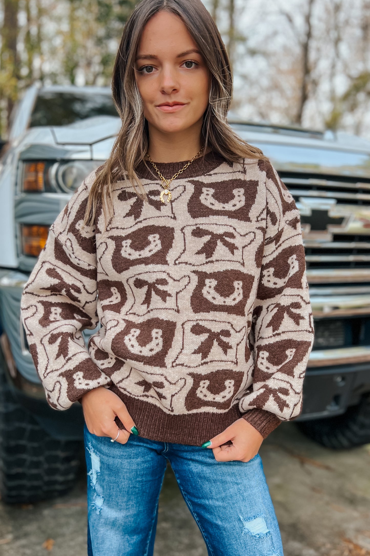 Mocha Cowgirl Sweater