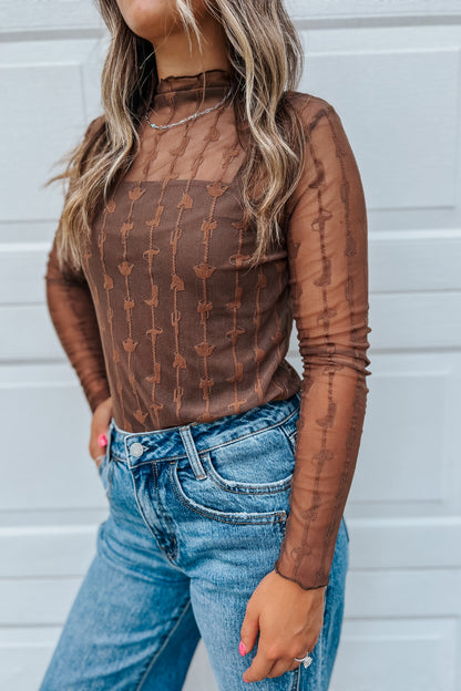 Lariat Lace Top | Brown