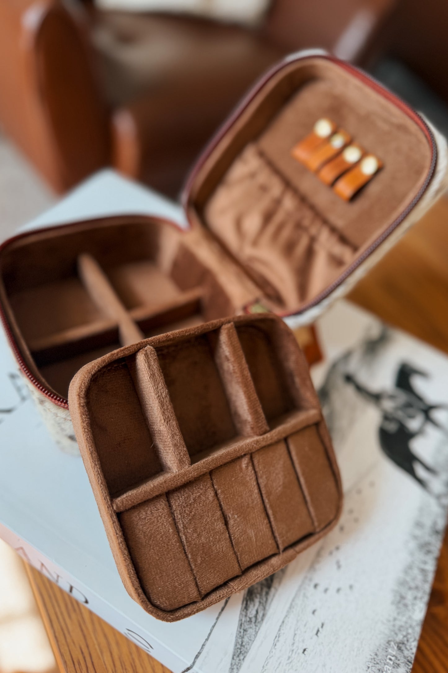 Cowhide Jewelry Case