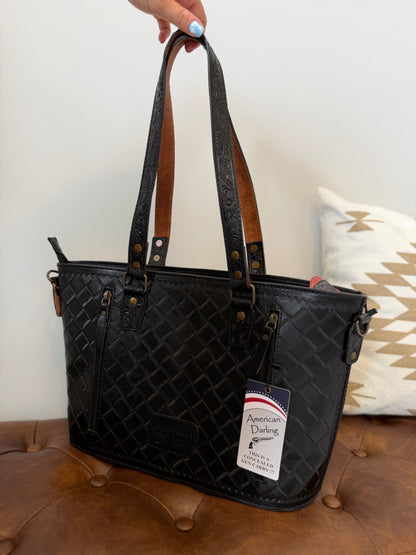 The Amarillo Leather Tote Bag | Black