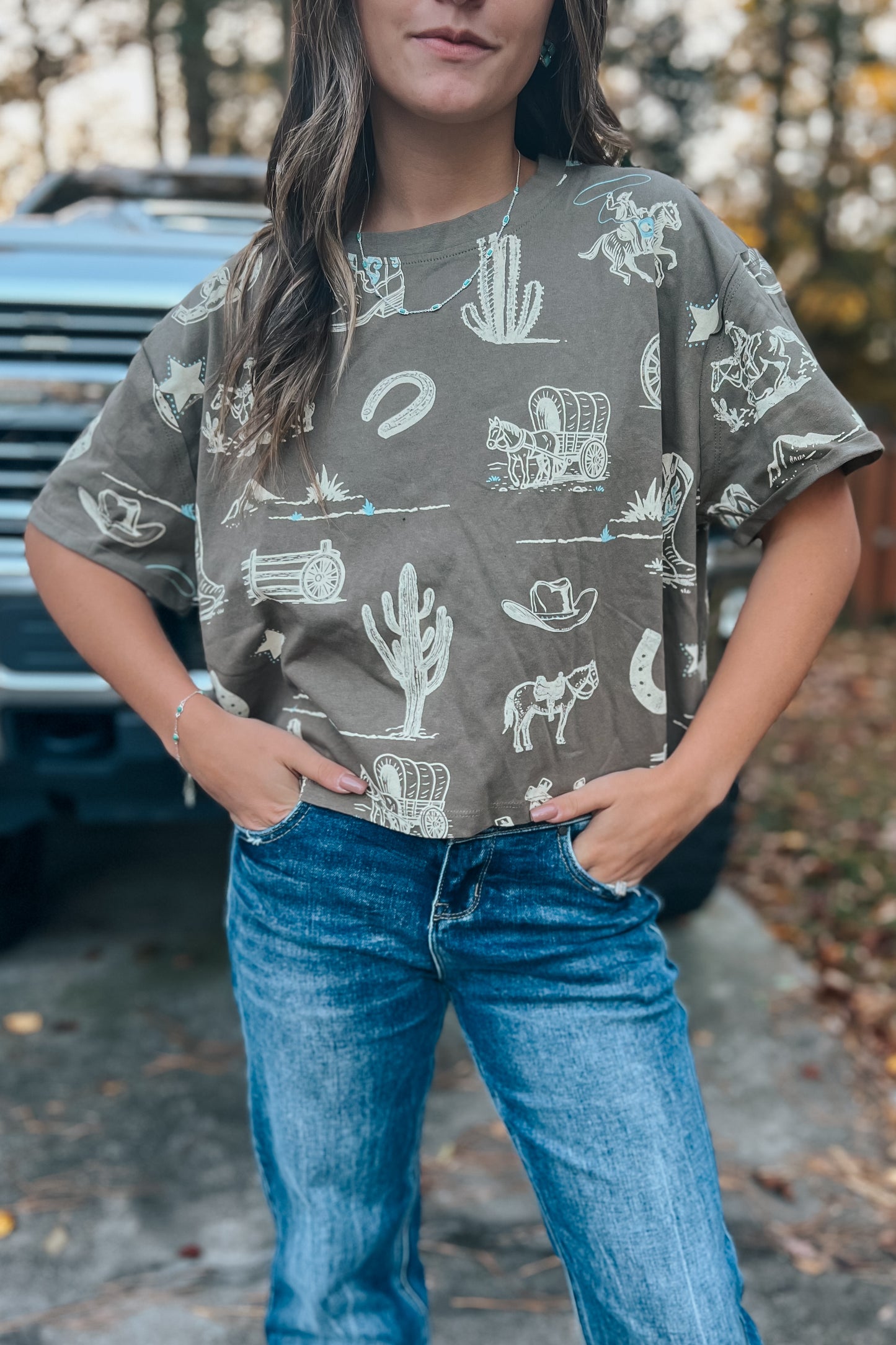 Ride the Range Western Tee | Olive