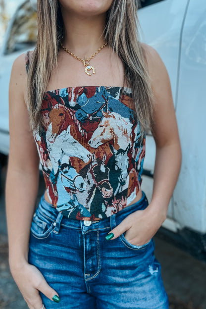 Wild Rodeo Tapestry Corset