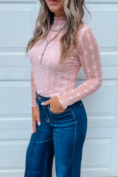 Lariat Lace Top | Dusty Rose