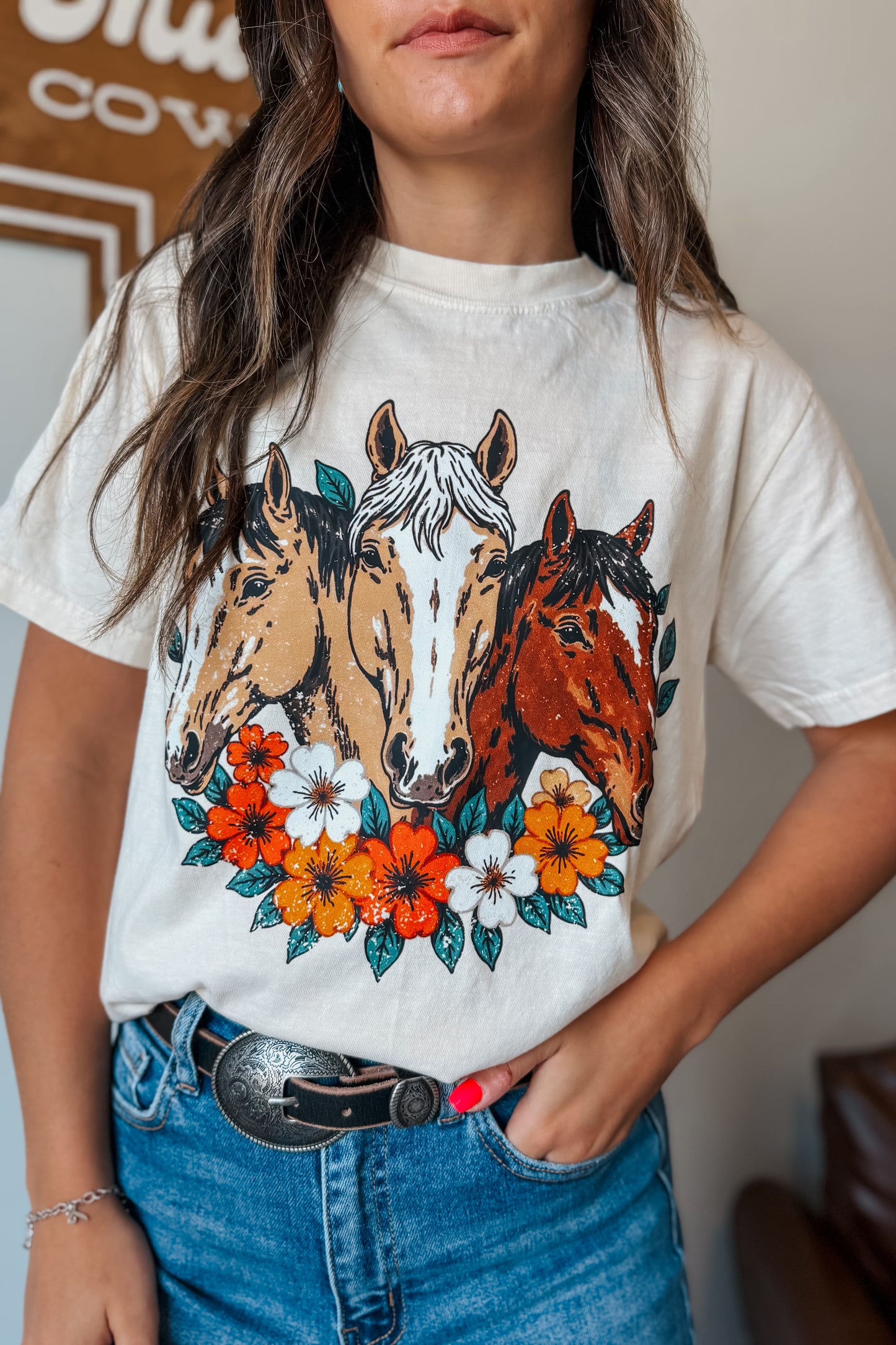 Floral Horses Tee