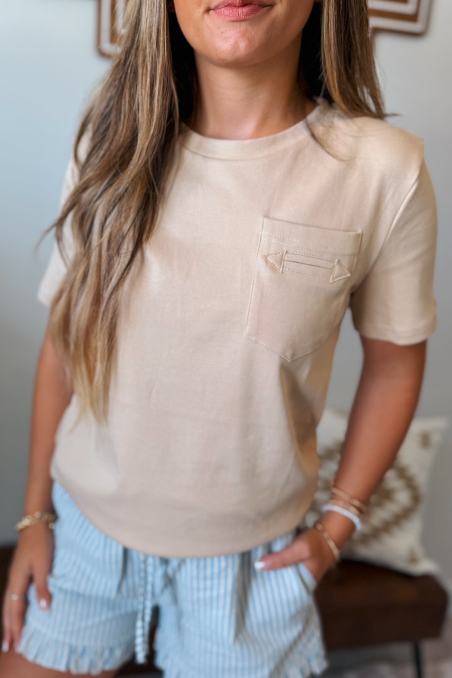 Arrow Pocket Tee | Khaki