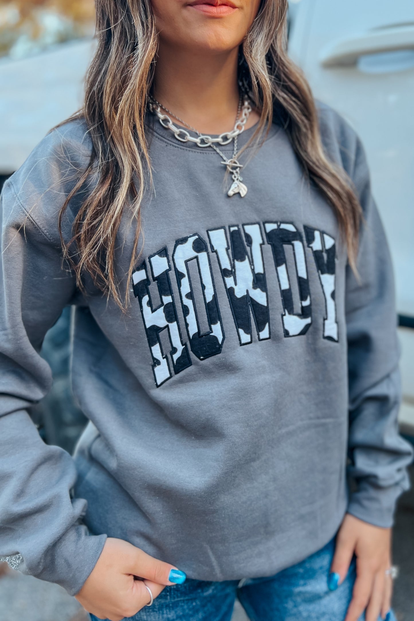 Howdy Cowprint Sweatshirt