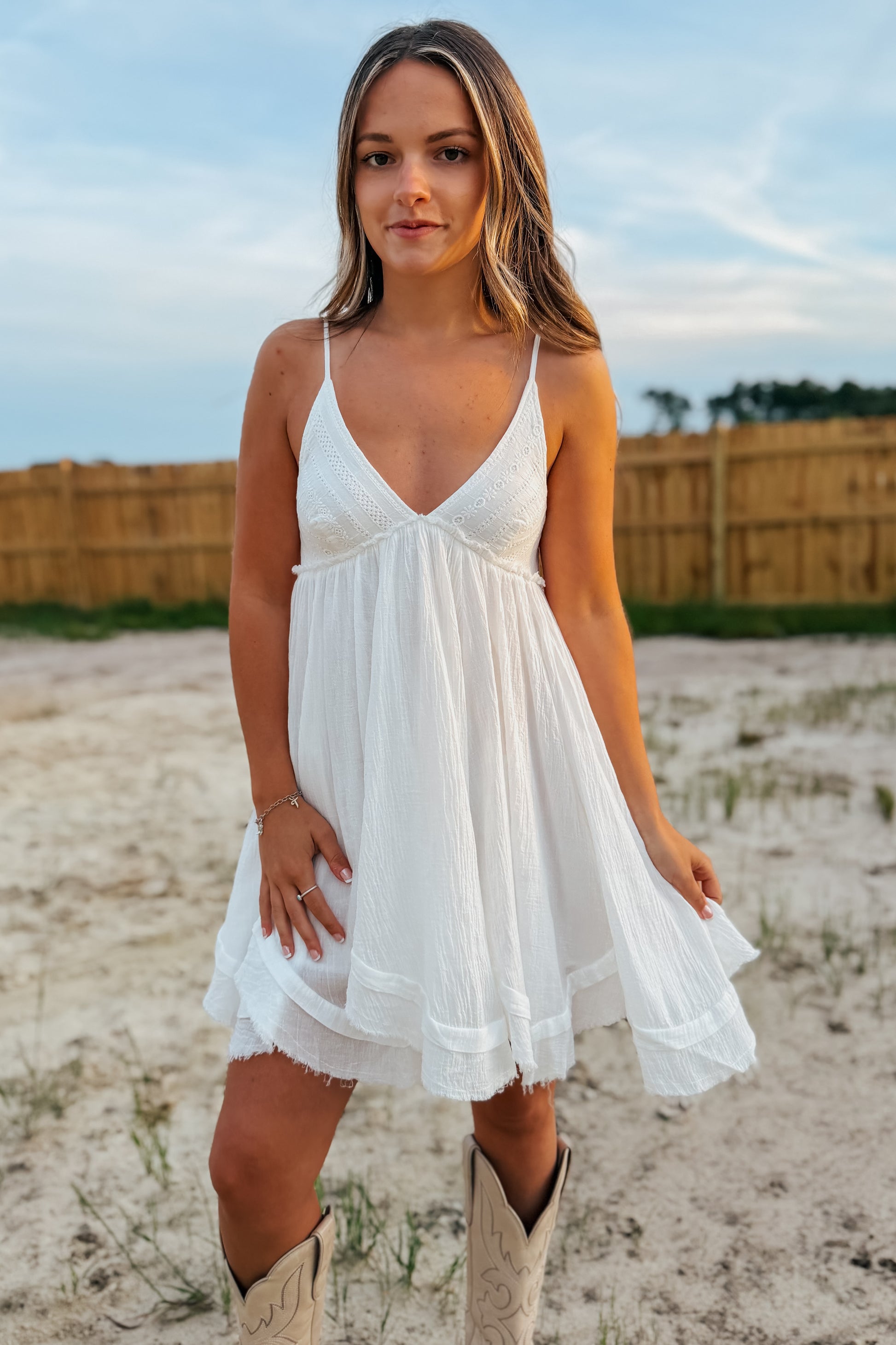 Flowy White Mini Dress