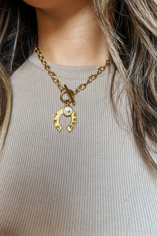 Horse Shoe Charm Necklace