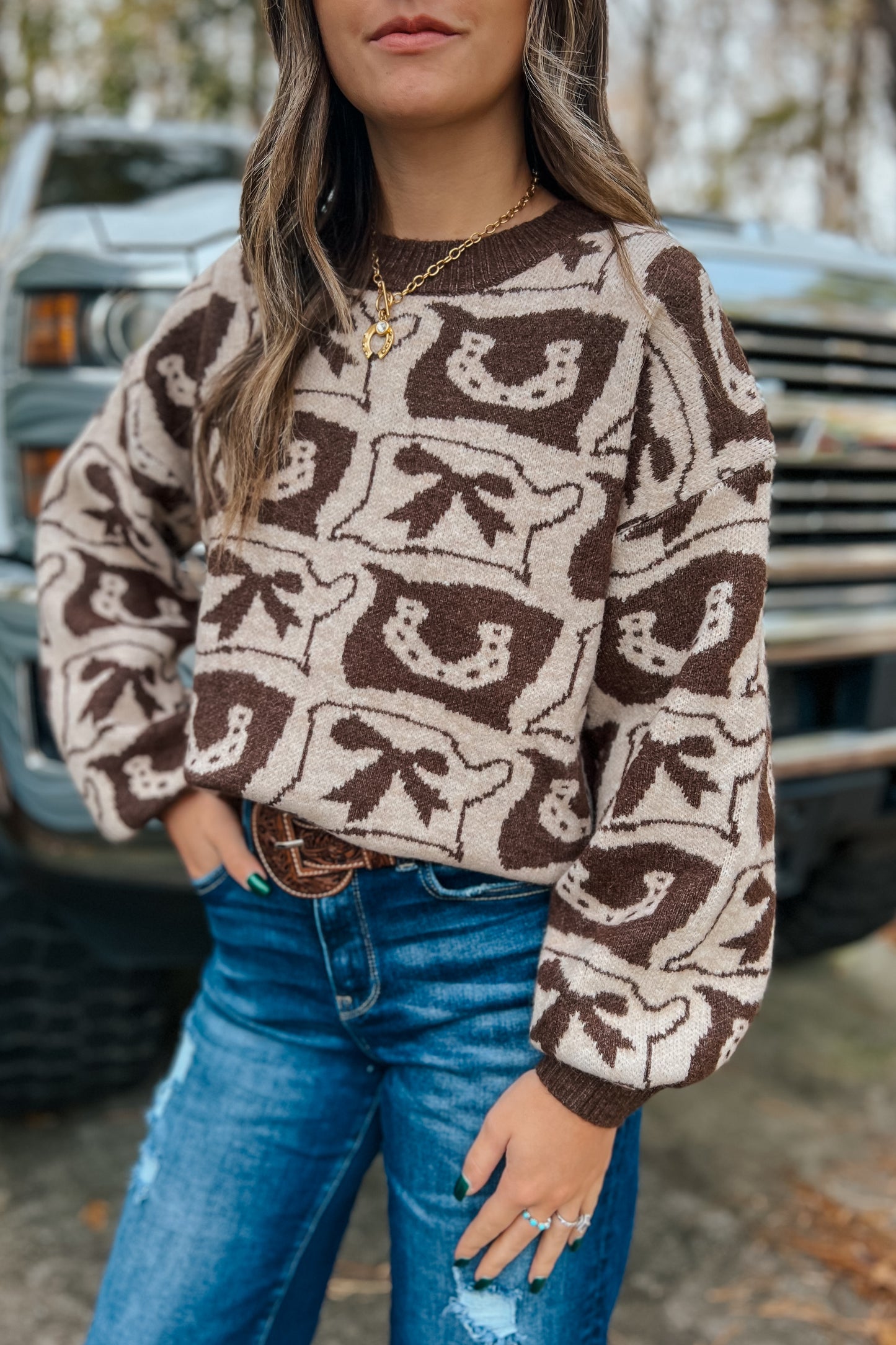 Mocha Cowgirl Sweater