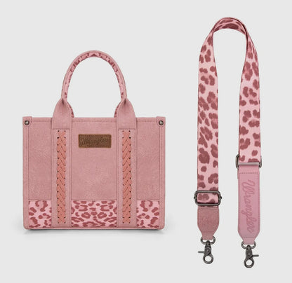 Wrangler Leopard Tote/Crossbody Bag | Pink