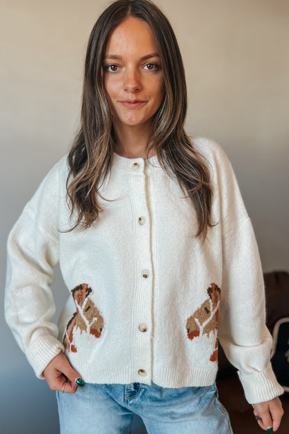 Pony Party Cardigan | Cream