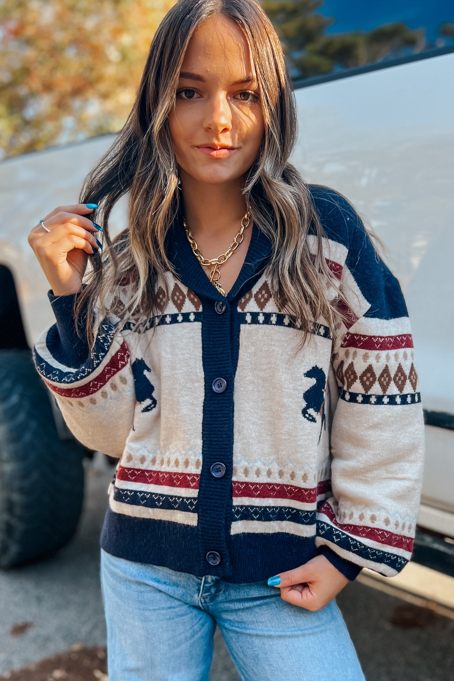 Wild Stallion Cream Cardigan