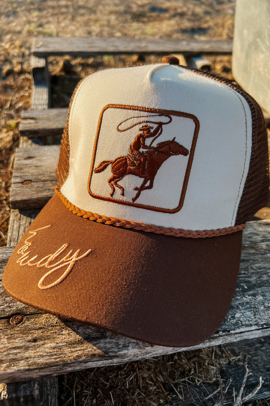 Howdy Trucker Hat | Brown