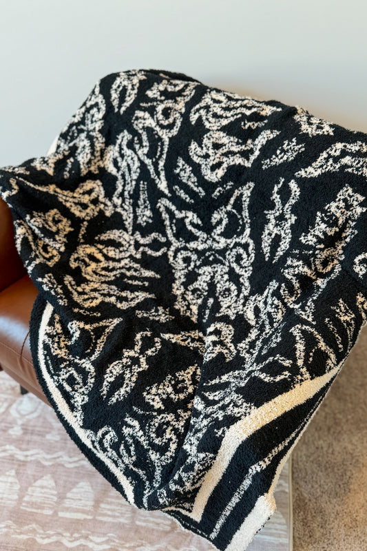 Black Boot Stitch Blanket