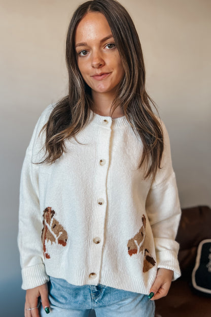 Pony Party Cardigan | Cream