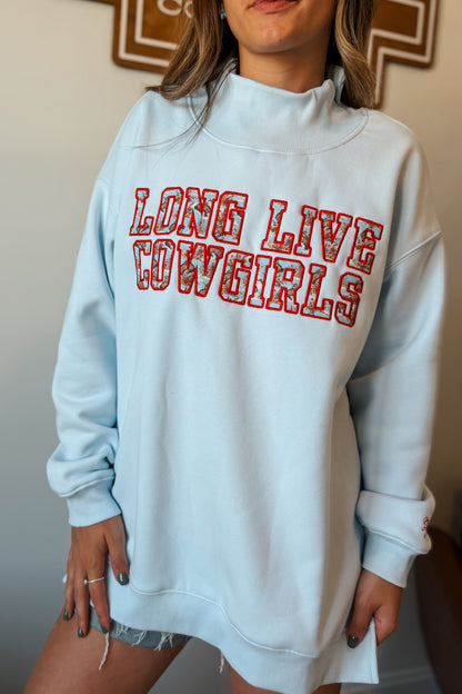 Long Live Cowgirls Mock Neck Sweatshirt