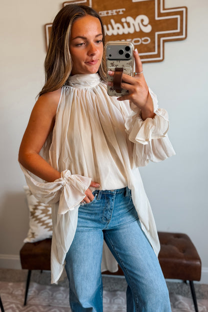 Prairie Breeze Chiffon Blouse | Cream
