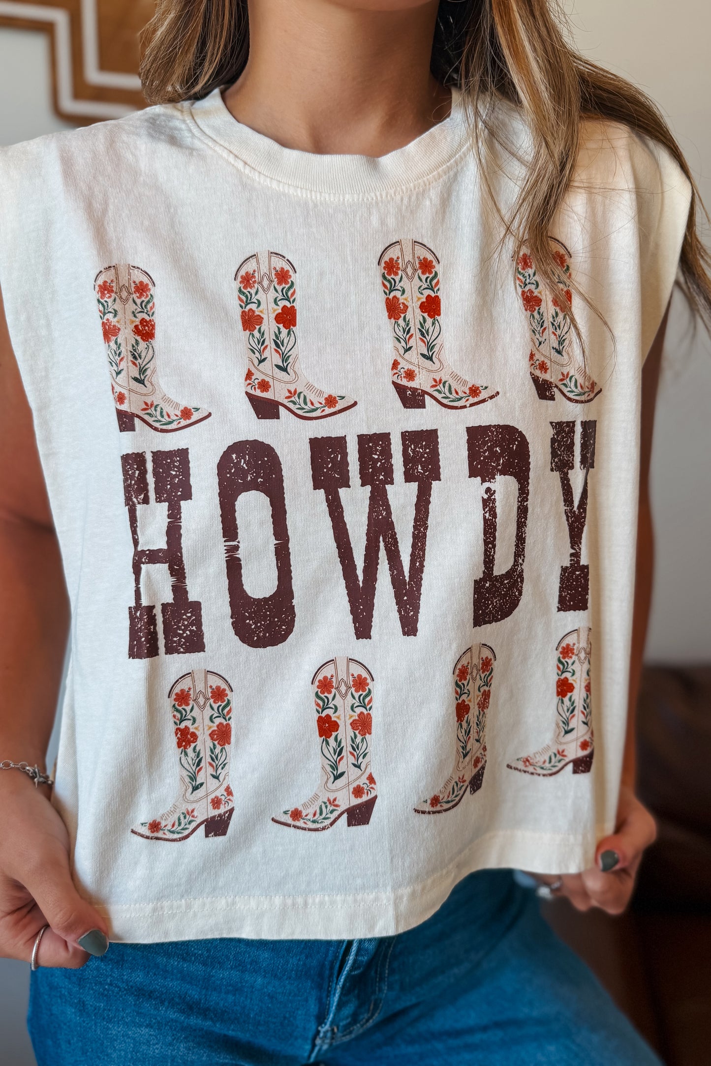 Howdy Boots Muscle Tank