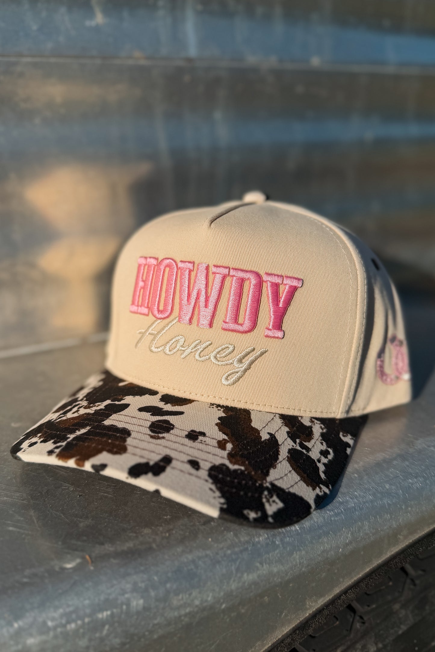 Howdy Honey Hat | Cowprint