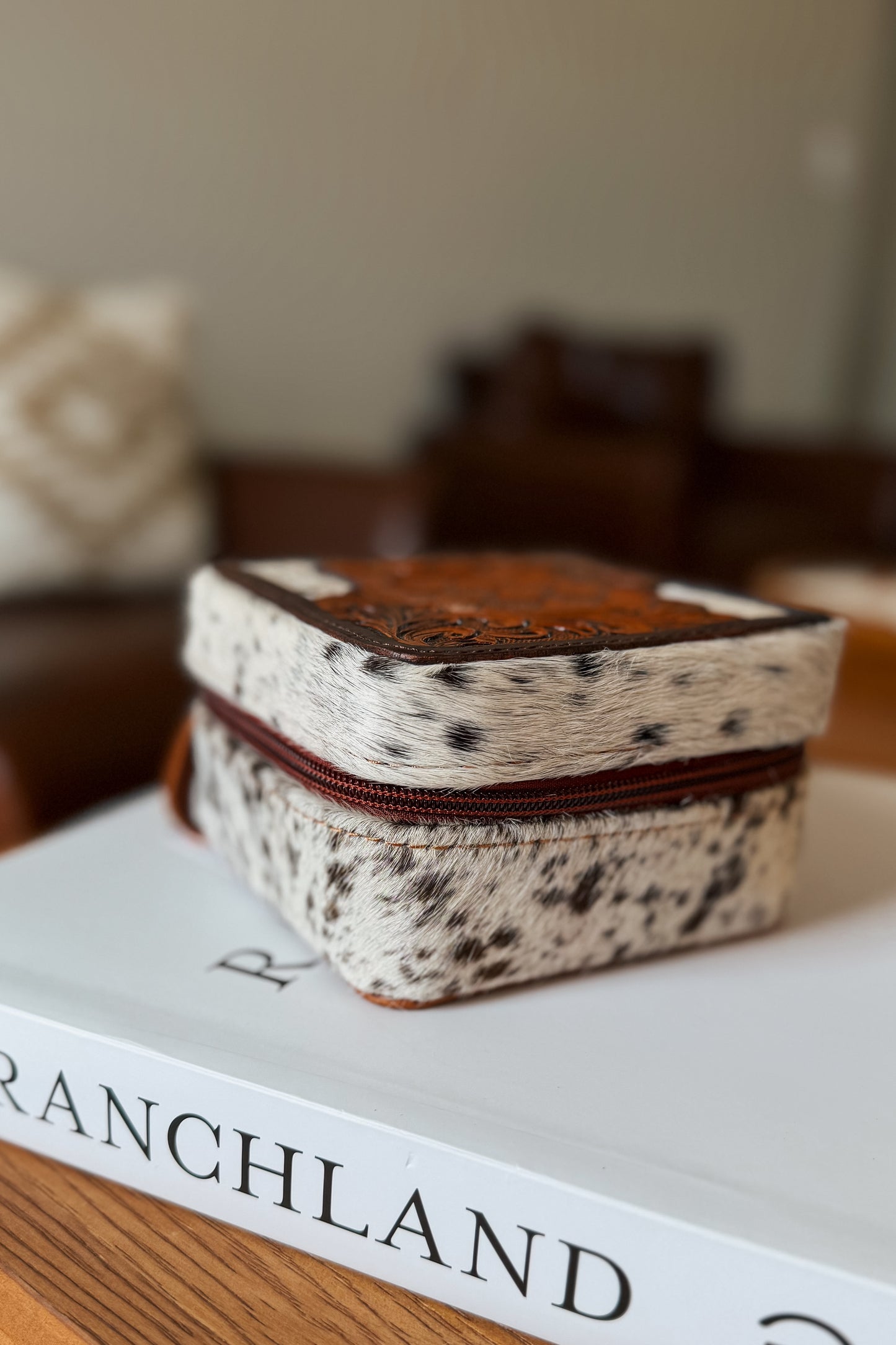 Cowhide Jewelry Case