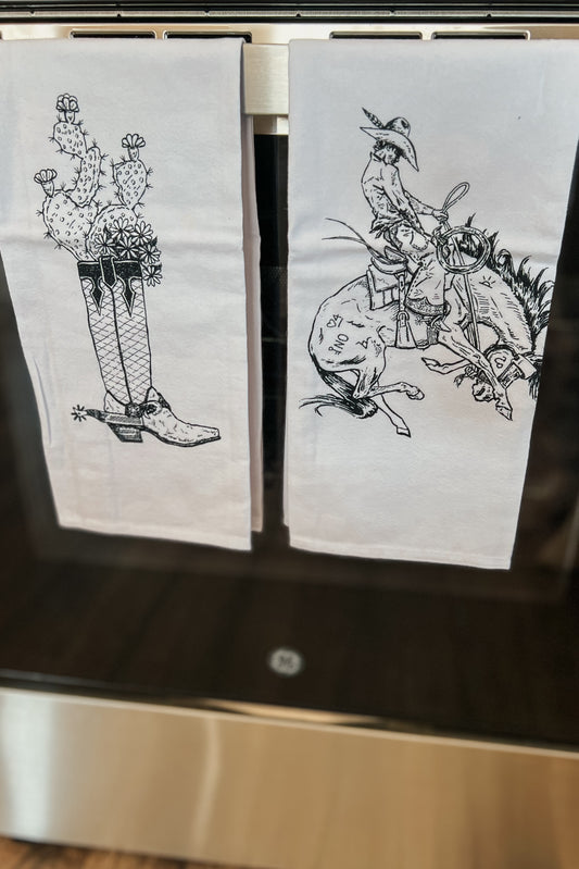 Boots & Broncs Tea Towel 2 Pack
