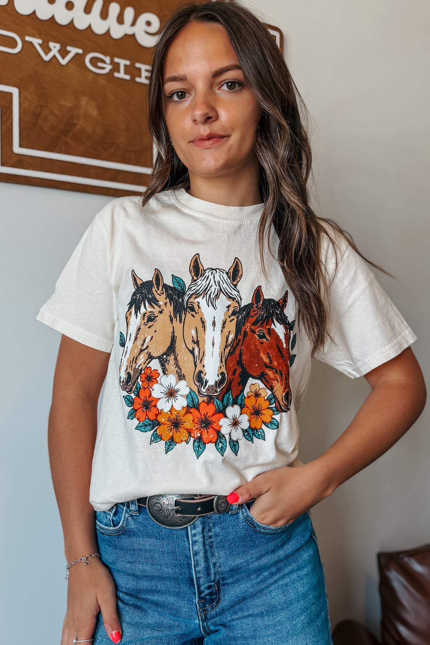 Floral Horses Tee