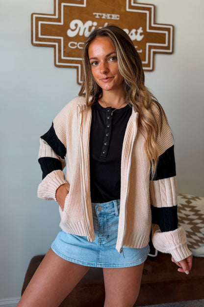 Cowboy Up Zip Up Sweater